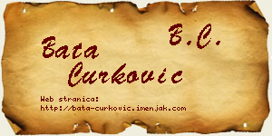 Bata Ćurković vizit kartica